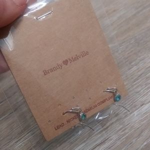Brandy Melville blue rhinestone earrings